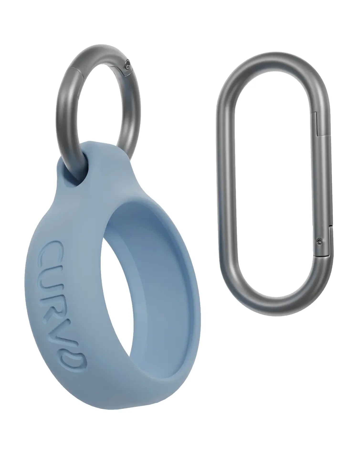 Blissful Blue Premium CURVD Earplugs Case Clip with Two Sizes of Alloy Spring Clips