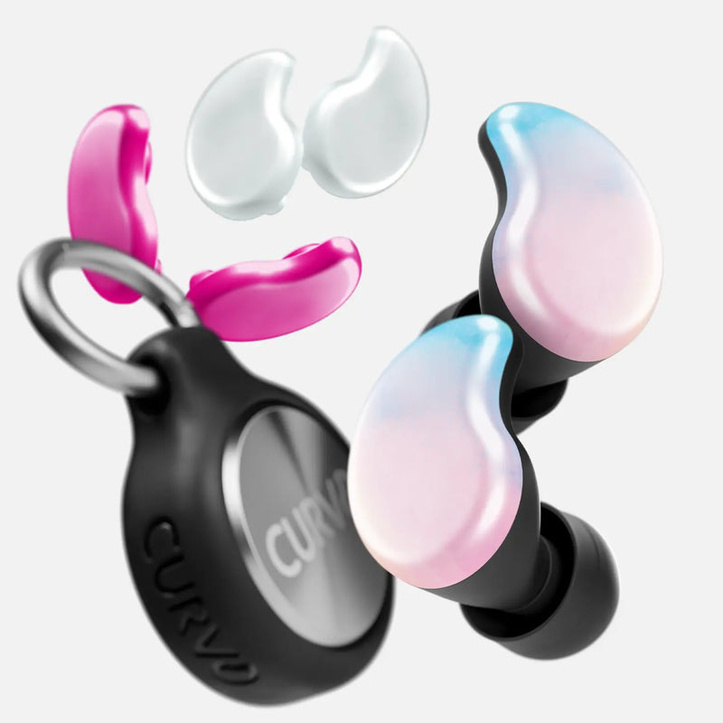 CURVD CLIQ™ Earplugs With Swappable Covers — Color Splash
