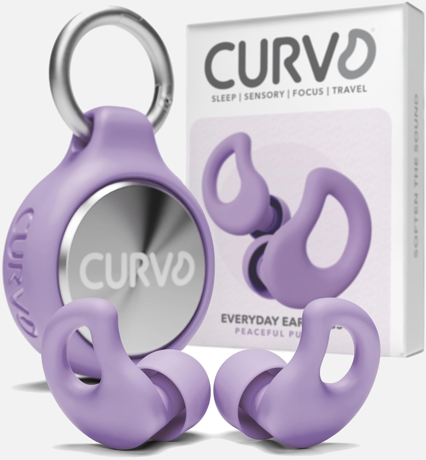 CURVD Everyday™ Earplugs + Case Clip